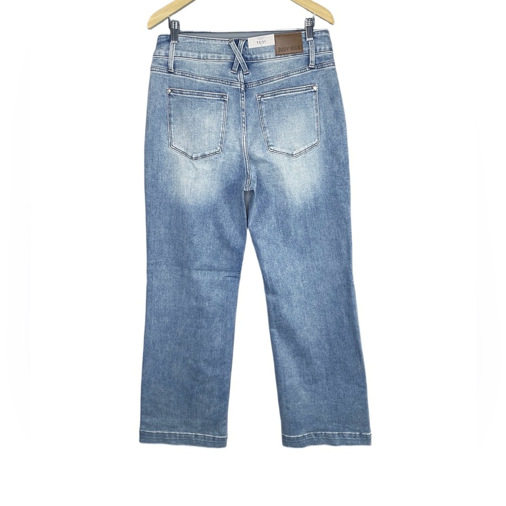 Judy Blue Power Play High Rise Wide Leg Jean Light Blue NWT - Picture 3 of 13